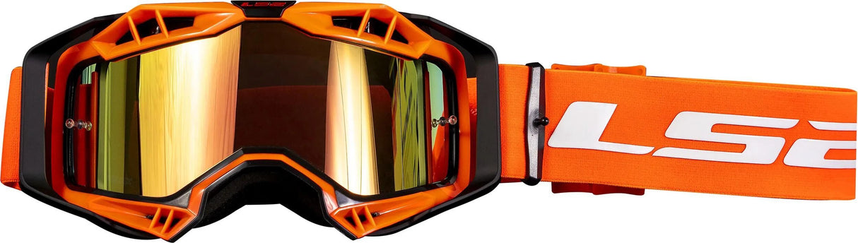 Ls2 Aura Pro Motocross-Brille Brille Aura Pro schwarz neonorange
