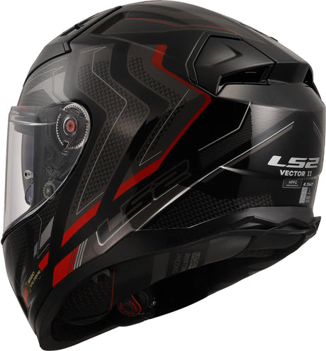 Ls2 Integralhelm FF811 Vector II Alizer Helm FF811 Vector I Alizer Schwarz Rot Gr. xxl