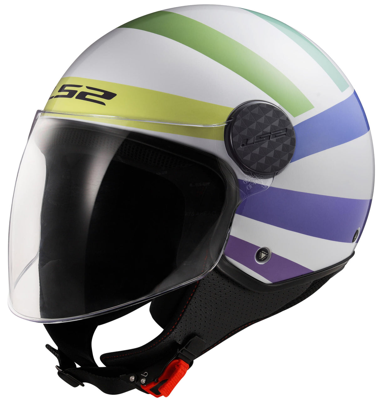 Ls2 Jethelm von 558 Sphere Lux II Swirl Helm von 558 Sph. Lux II Swirl S weiß bunt