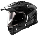 Ls2 Enduro-Helm MX702 Pioneer II Hill. Helm MX702 Pawn.II Hill XXL Bl. weiß matt