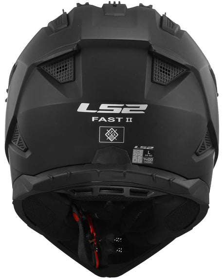 Ls2 Motocross-Helm MX708 Fast II Solid Helm MX708 Fast II Solid Mattschwarz Gr. 3xl