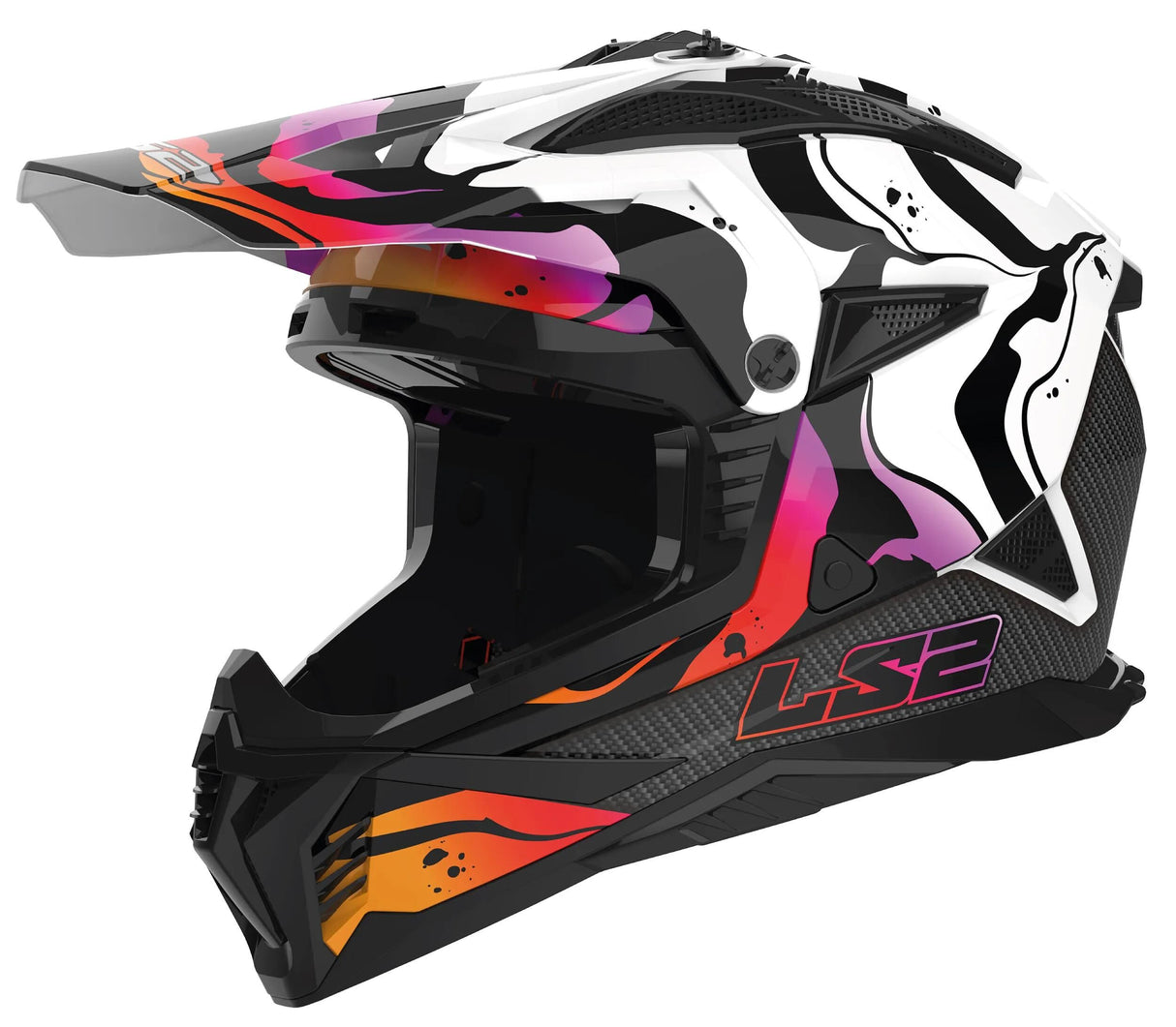 Ls2 Motocross-Helm MX708 Fast II Wash. Helm MX708 Fast II Wash White Gr. xl