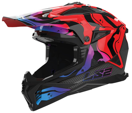 Ls2 Motocross-Helm MX708 Fast II Wash Helm MX708 Fast II Wash Red Gr. xxl
