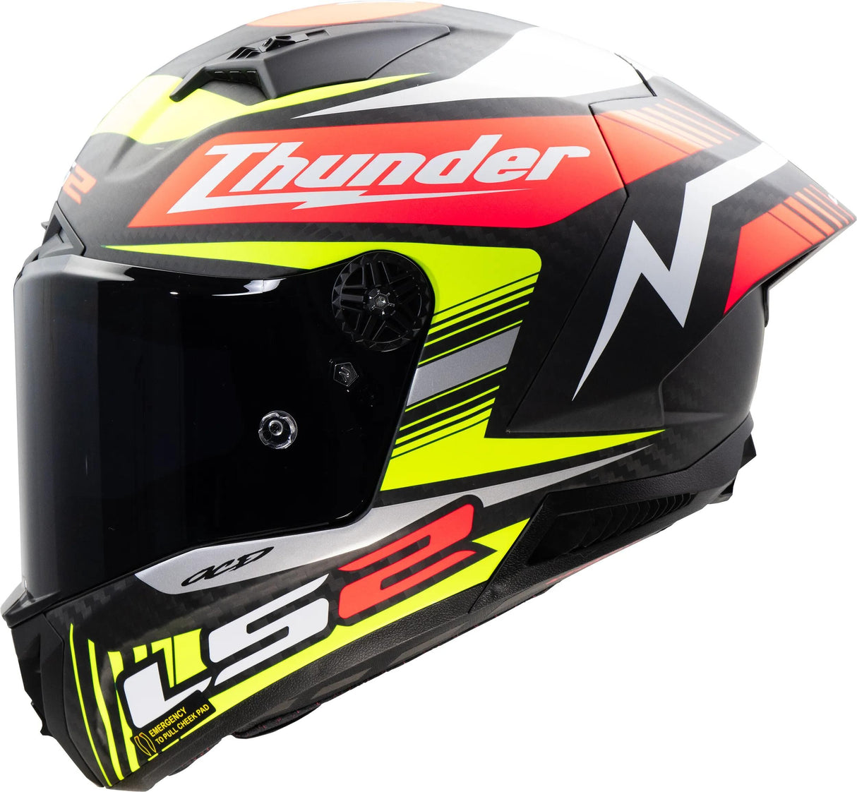 Ls2 Integralhelm FF805 Thunder Carbon GP Aero Replica schwarz. Helm FF805 Thunder GP Aero Replica SW. gr. s