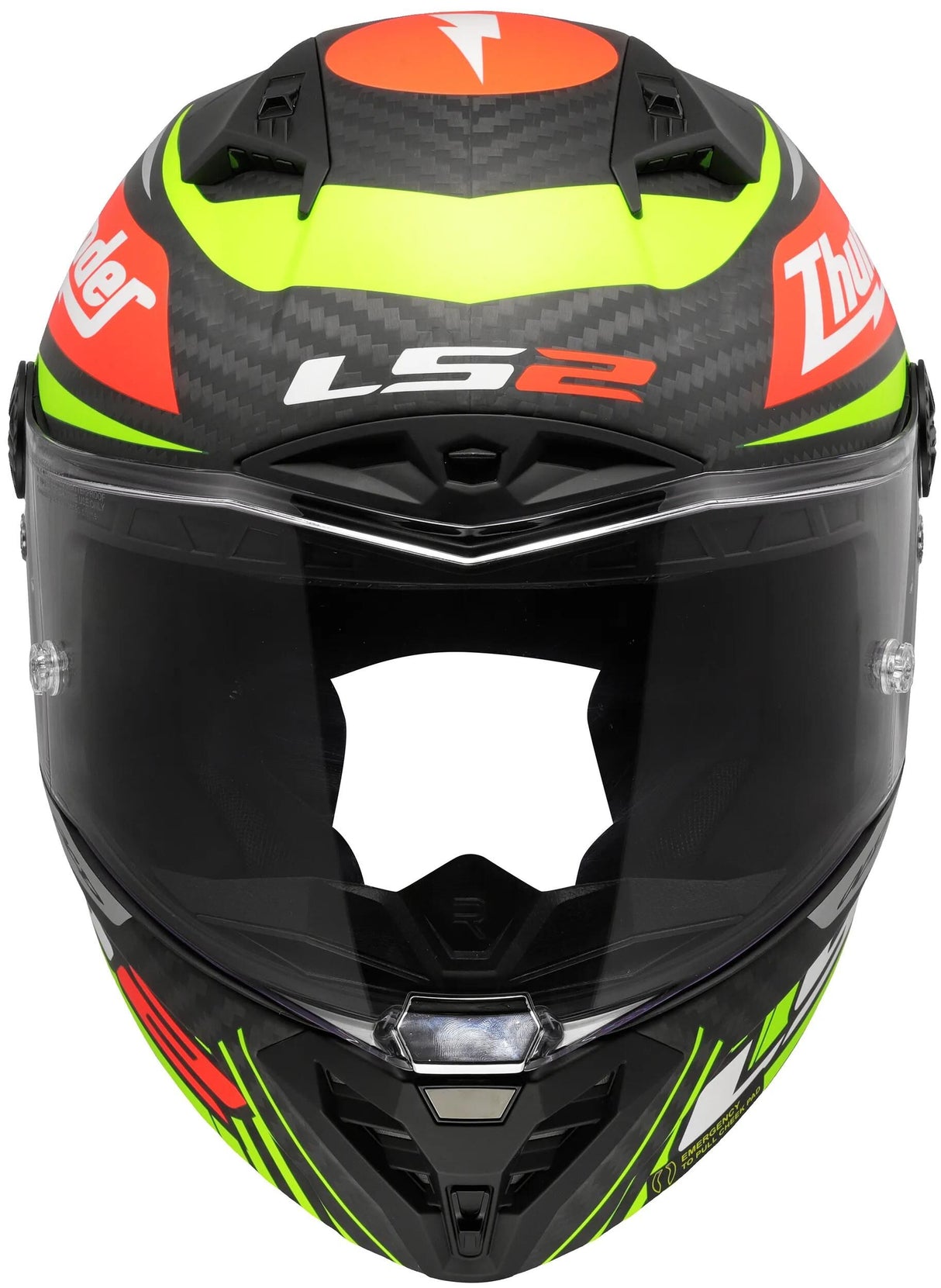 Ls2 Integralhelm FF805 Thunder Carbon GP Aero Replica schwarz. Helm FF805 Thunder GP Aero Replica SW. gr.xl