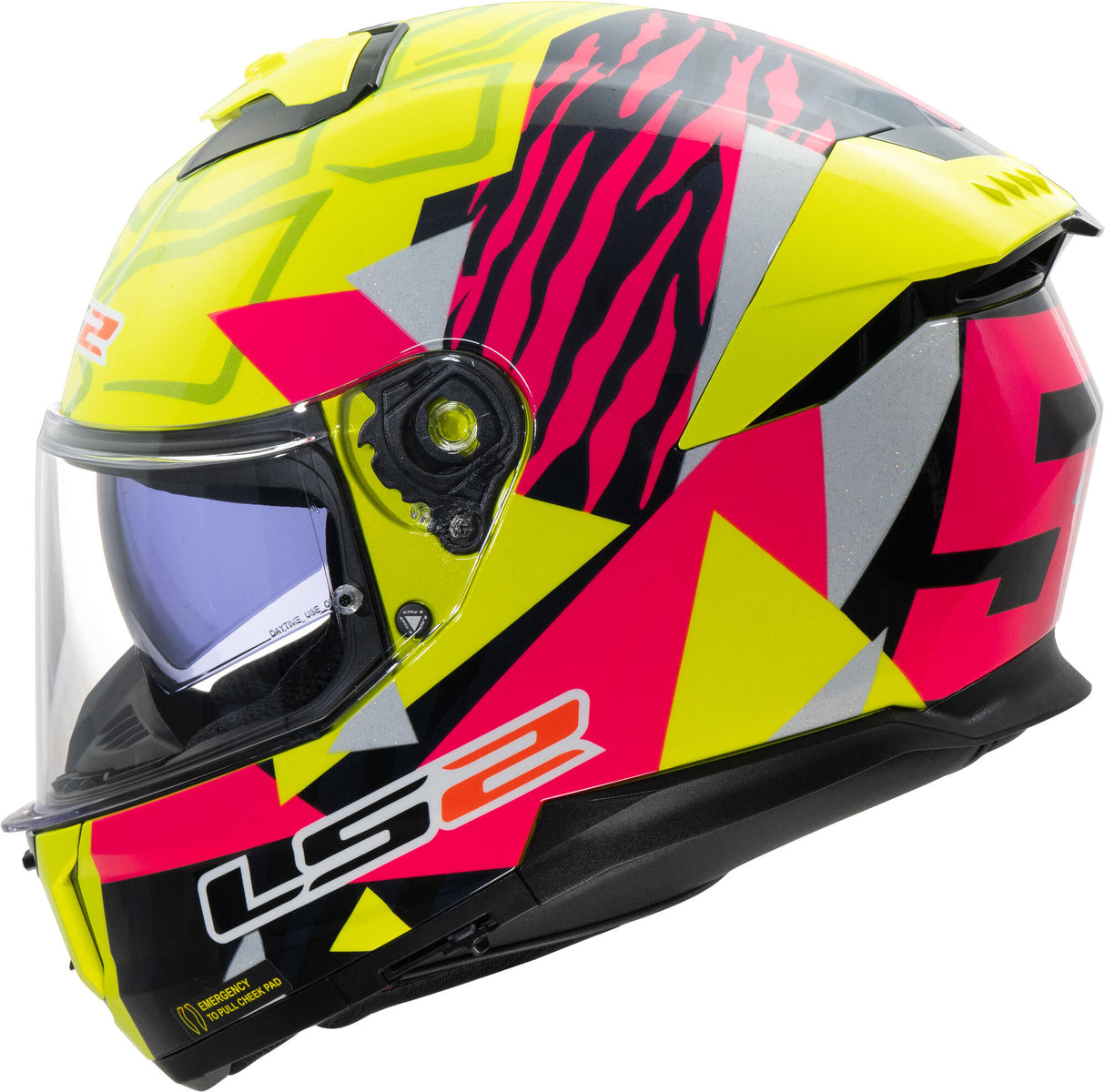 Ls2 Integralhelm FF808 Stream II Tiger. Helm FF808 Stream II Tiger XL Gelb. kleiner Finger