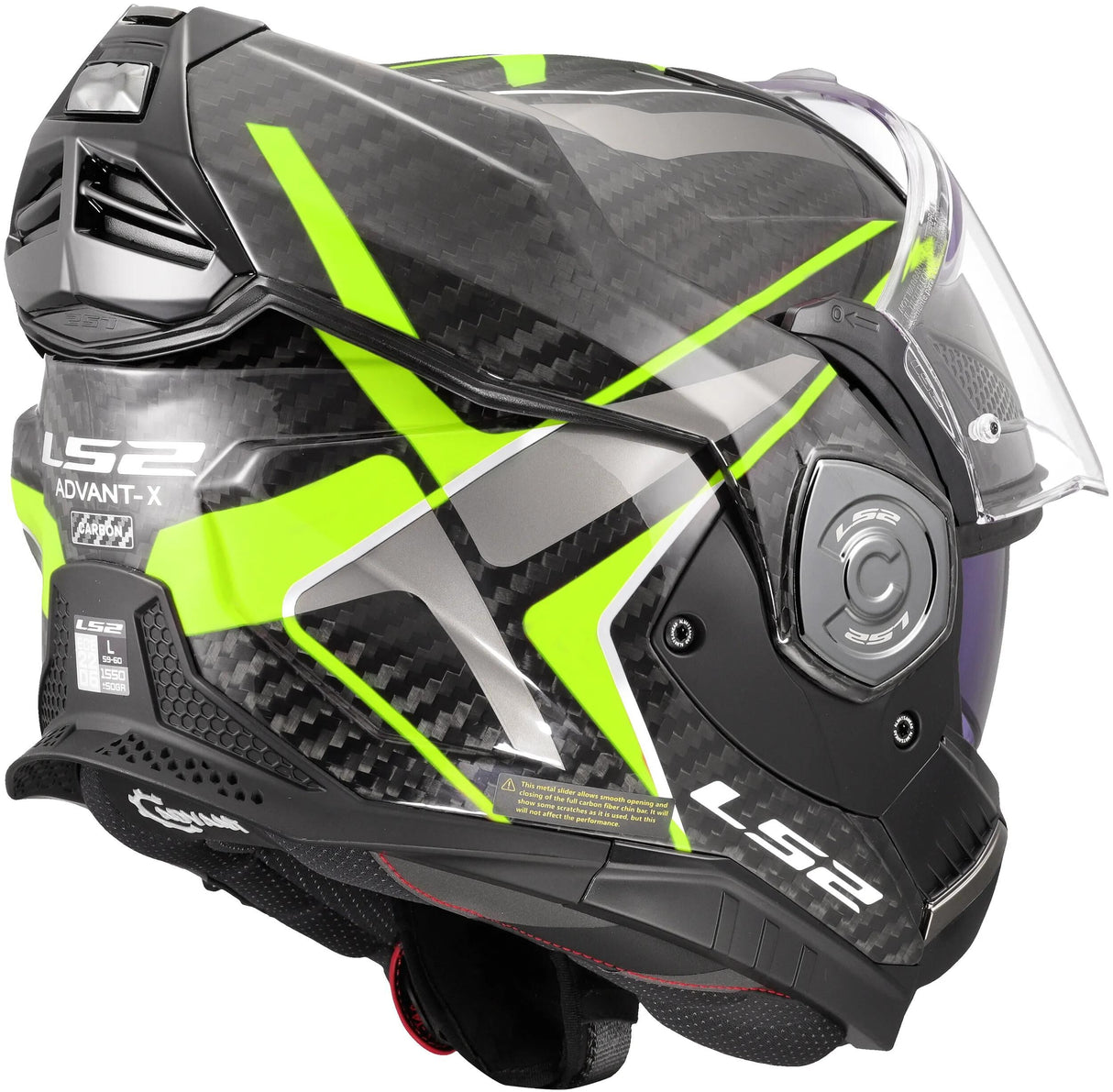 Ls2 Klapphelm FF901 Advant X Carbon Future II. Helm advant x carb.fut.ii s bl gelb