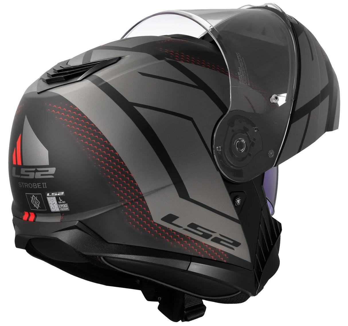 Ls2 Klapphelm ff908 Strobe II Code. Helm ff908 Stroh. II Code M schwarz grau matt