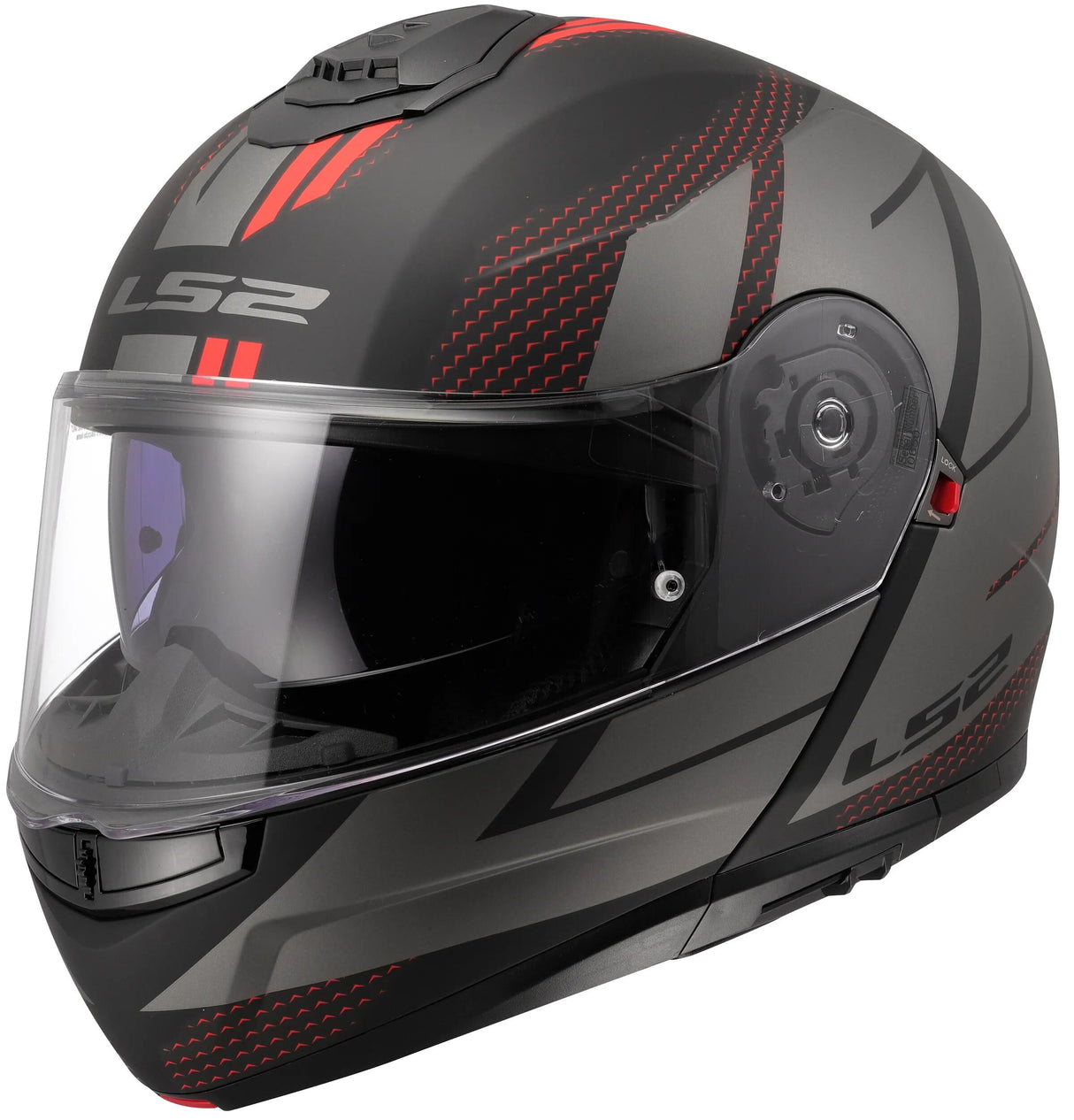 Ls2 Klapphelm ff908 Strobe II Code. Helm ff908 Stroh. II Code L schwarz grau matt
