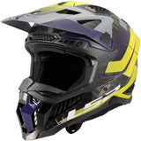 Ls2 Motocross-Helm MX703 x-force galuo, atmungsaktiv und hypoallergen. Helm X-Force Galuo grau neongelb Gr. l