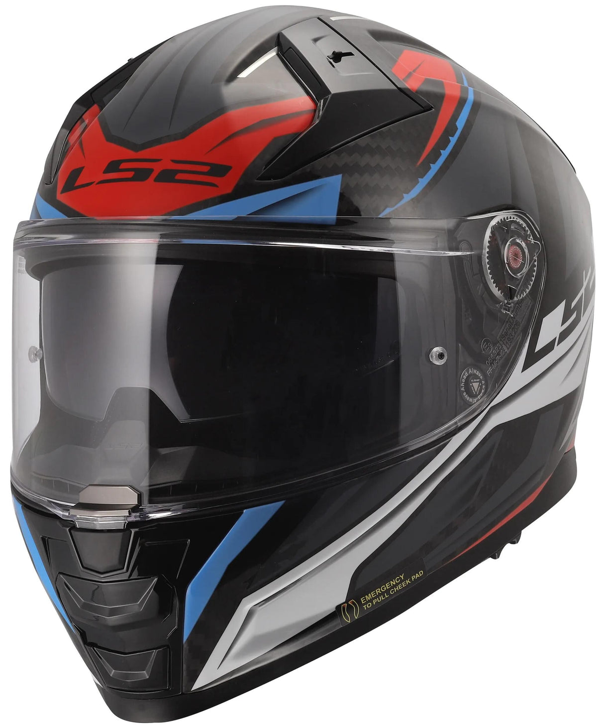 Ls2 Integralhelm FF811 Vector II Carbon Savage. Helm ff811 Vektor i c savage weiß bl rot xs
