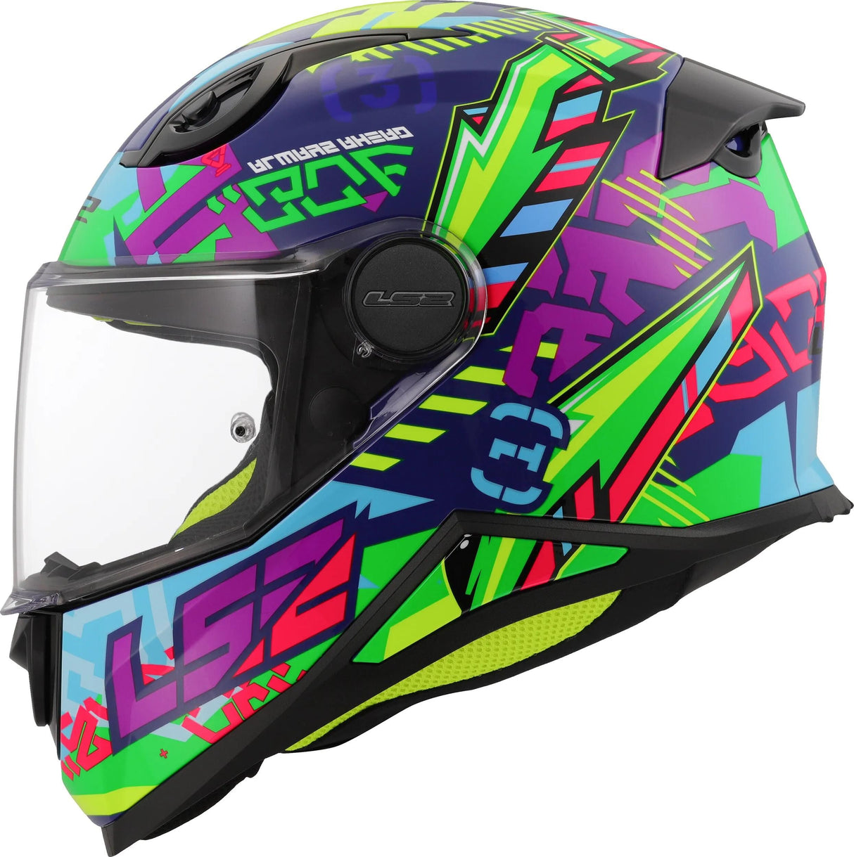 Ls2 Kinder-Integralhelm FF812 Kid Svent. Helm Kind FF812 Sven Blau Grün Gr. s