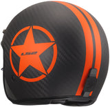 Ls2 jethelm of601 bob ii carbon star helmet of601 bob ii carbon star orange gr. m