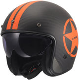 Ls2 jethelm of601 bob ii carbon star helmet of601 bob ii carbon star orange gr. xl