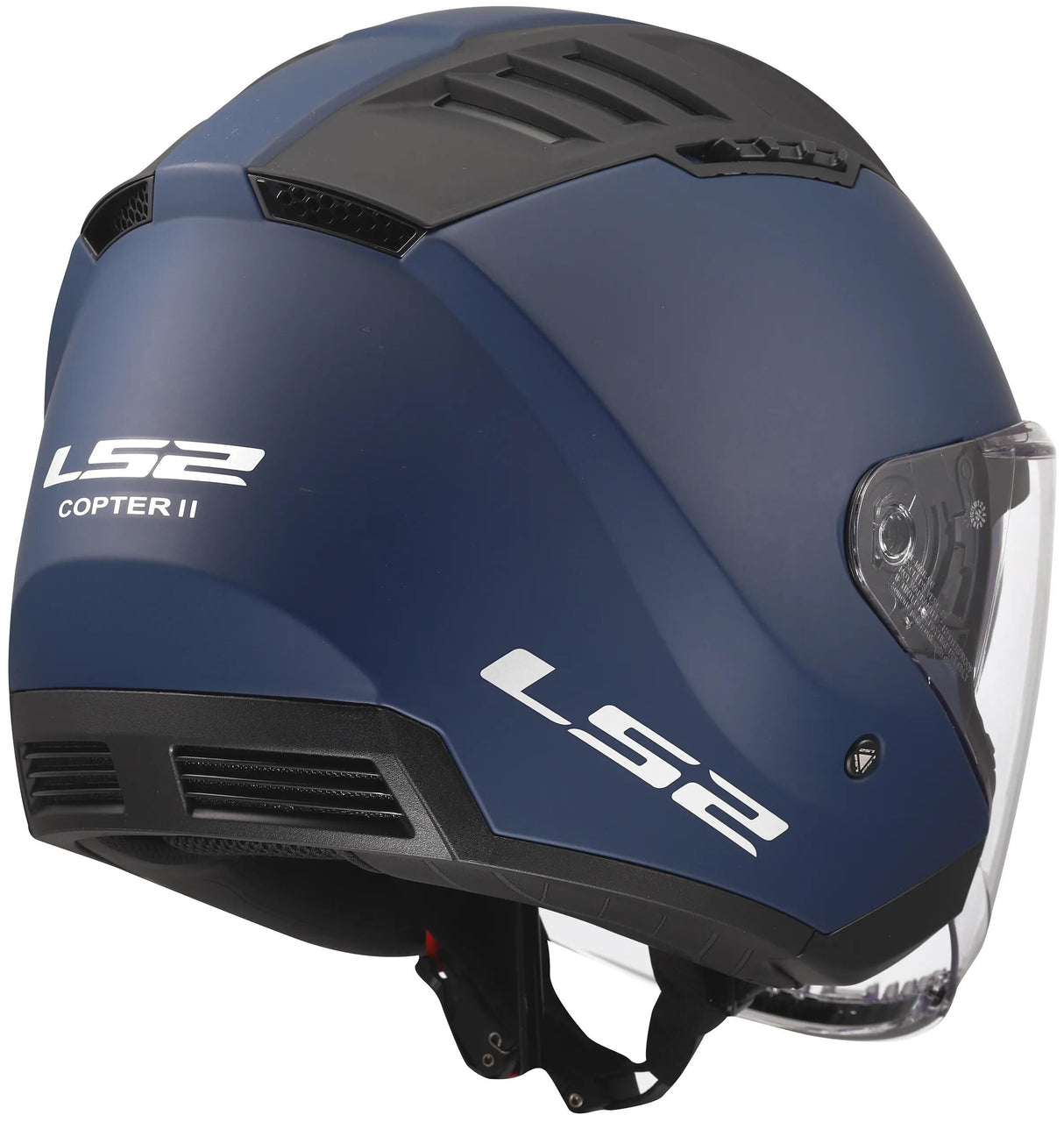 LS2 of600 Copter II solider Jethelm Helm of600 Copter i marineblau matt Gr. xxl