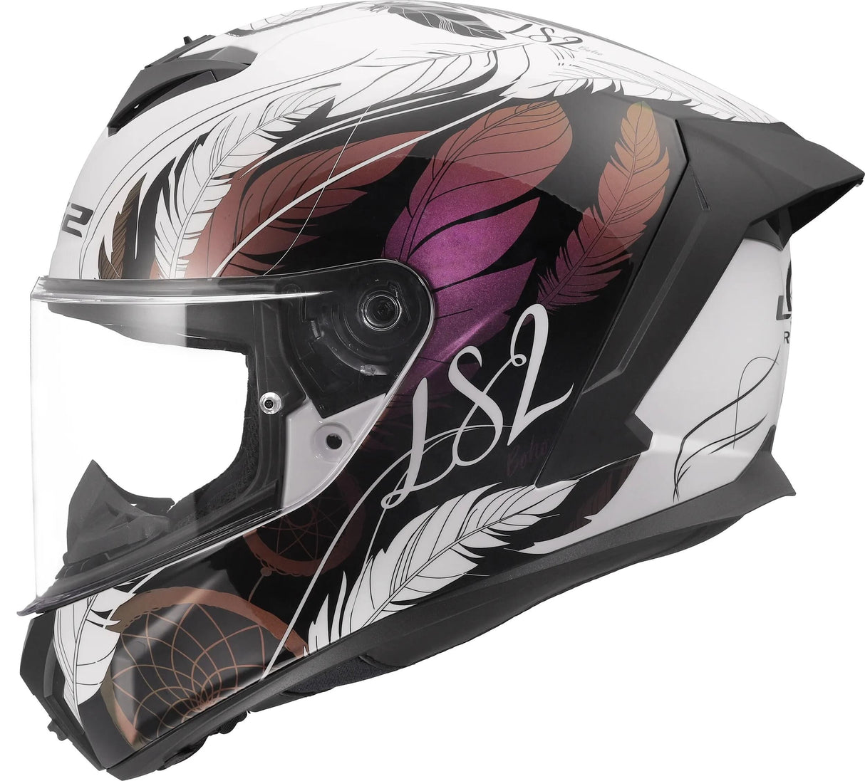 Ls2 Helme FF820 Rapid i Boho White SW Pink Gr. l