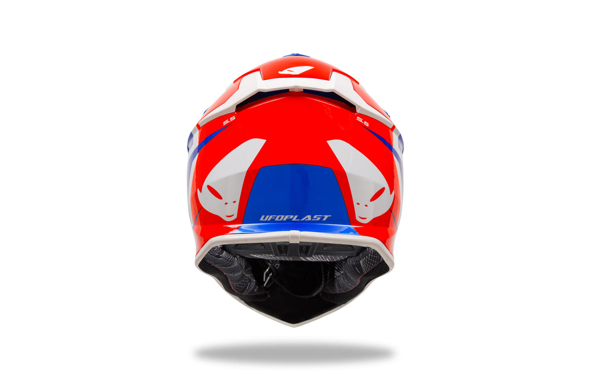 Ufo Plast Motocross-Helm Intrepid Helm Interpid M blau rot