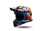 UFO Plast Kinder Crosshelm Korey, abnehmbarer Helm UFO Plst Korey M Blau Gelb