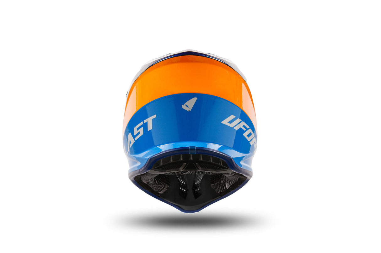 UFO Plast Kinder Crosshelm Korey, abnehmbarer Helm UFO Plst Korey L Blau Orange