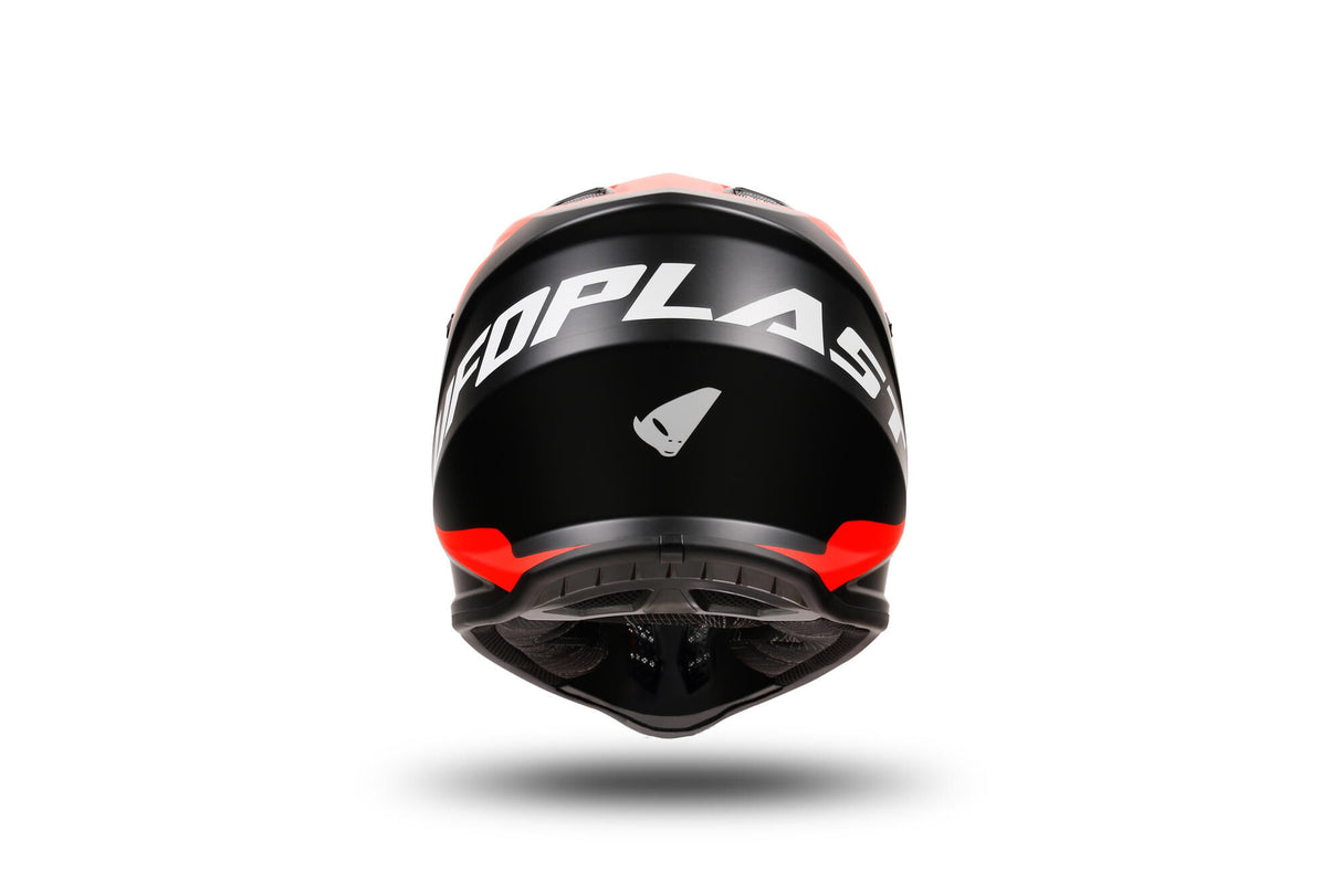 UFO Plast Kinder-Motocross-Helm Korey, abnehmbarer Helm UFO Plst Korey S schwarz rot