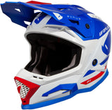 Ufo Plast Motocross-Helm Echus Helm Echus XS blau weiß rot