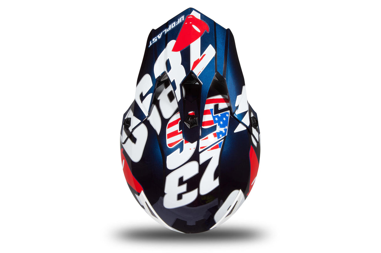UFO Plast Kinder Crosshelm Korey Helm UFO Plst Korey S Blau