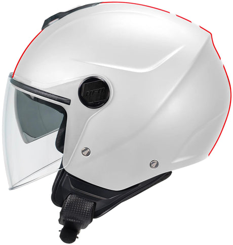 UFO Plast Jet Helm Nixie Helm UFO Nixie Jet Weiß Rot Gr. xs