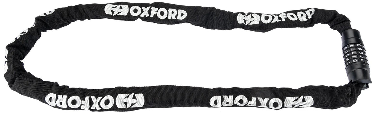 Oxford Kettenschloss GP Kombikette 8 Kettenglieder Kombi 8mm x 0,9m schwarz