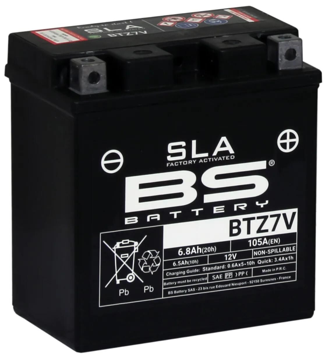 Bs Batterie Batterie BTZ7V. Batterie btz7v bs sla