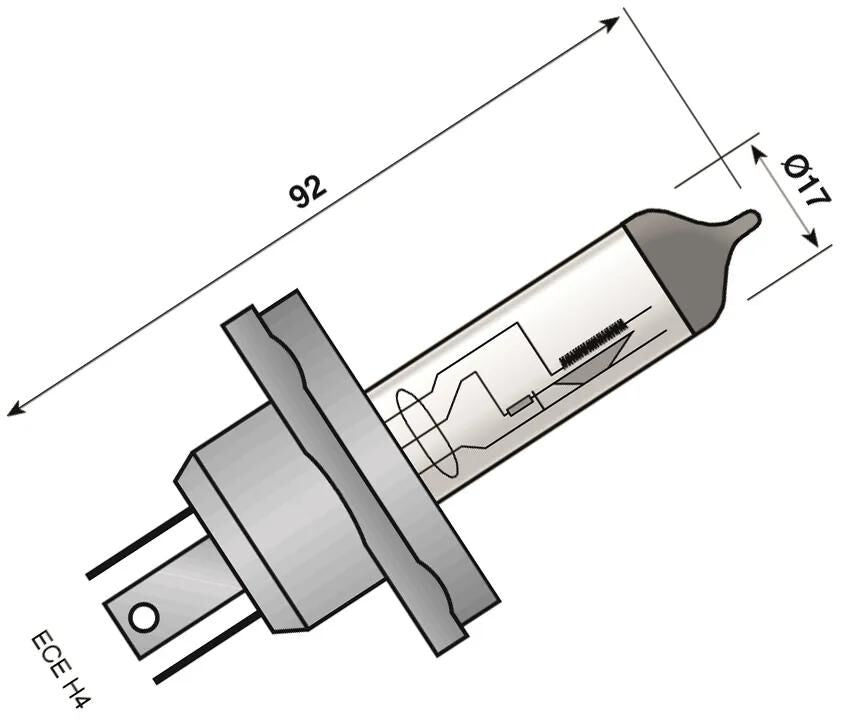 Spahn Scheinwerferlampe 6V 60 55W P45T