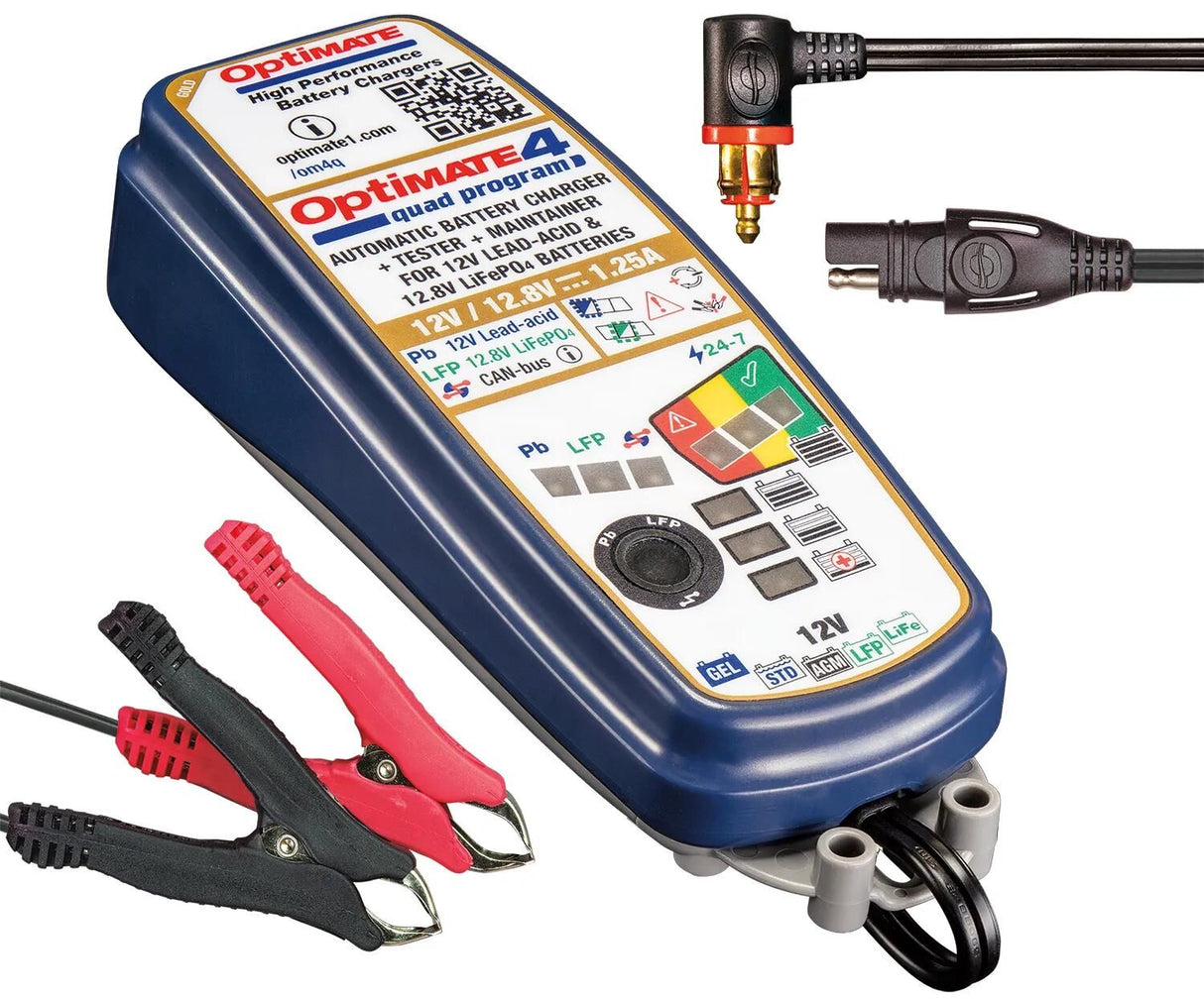 Tecmate Batterieladegerät Optimate 4 Quad-Programm. Ladegerät Optomate 4 Quad progr.12 Volt