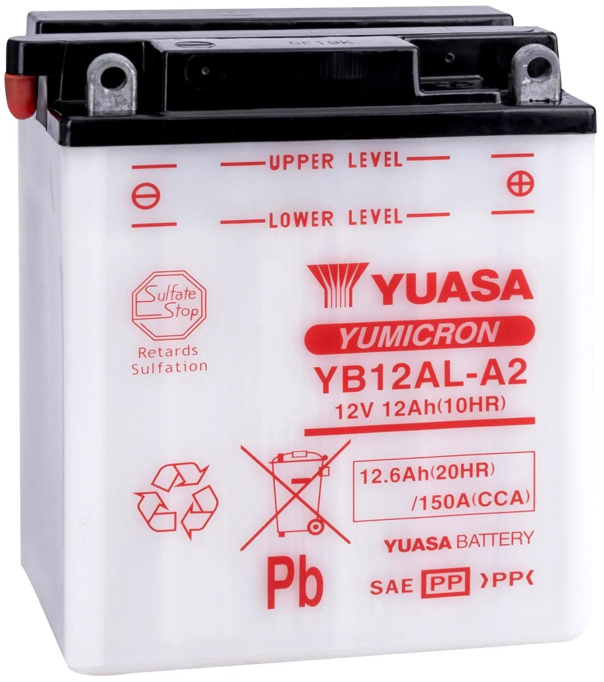 Yuasa-Batterie yb12al-a2. Batterie YB12AL-A2 Standard ohne SP