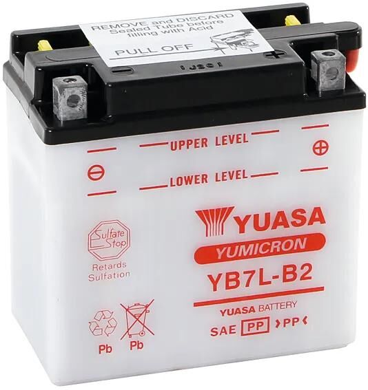 Yuasa-Batterie yb7l-b2. Batterie YB7L-B2 Standard ohne SP