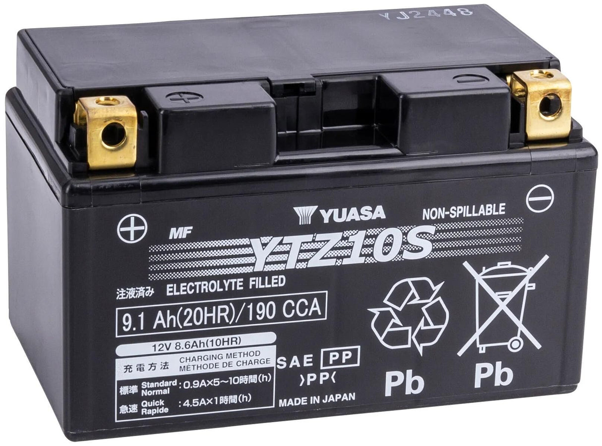 Yuasa-Batterie ytz10s. batterie ytz10s agm
