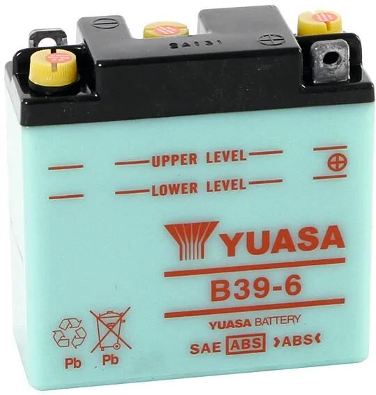 Yuasa-Batterie B39-6. Batterie B39-6 Standard ohne SP