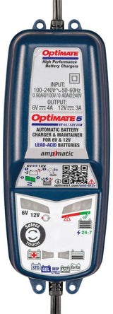 Tecmate Batterieladegerät Optimate 5 Select Optimate 5 Ladegerät Voltmatic 6V 12V