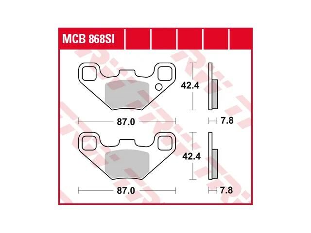 TRW-Lucas Bremsbeläge MCB 868 Bremsbelag MCB 868 Si Sintermetall