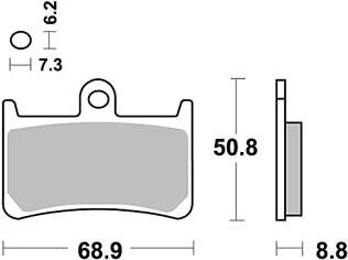TRW Bremsbeläge MCB 611 Bremsbelag MCB 611 SCR Sinter Carbon Racing