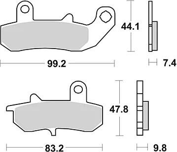 TRW Bremsbeläge MCB 612 Bremsbelag MCB 612 Bio-Standard