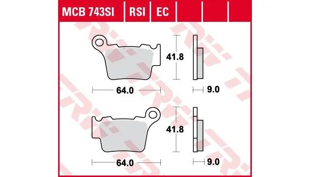 TRW Bremsbeläge MCB 743 Bremsbelag MCB 743 EC organisch