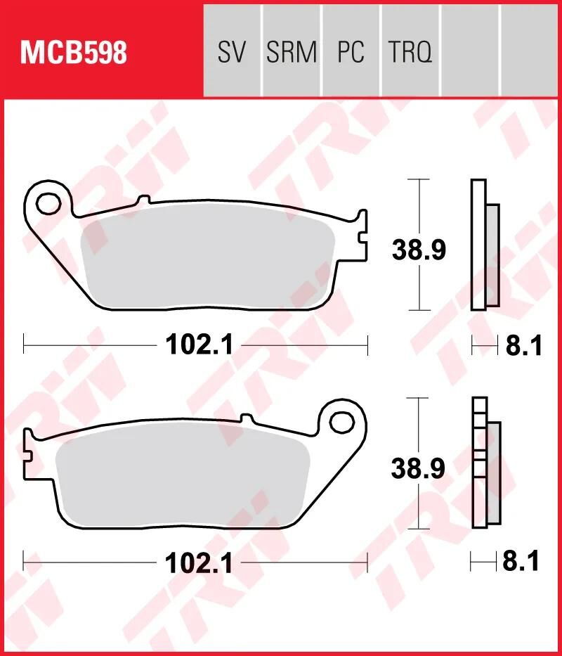 TRW Bremsbeläge MCB 598 Bremsbelag MCB 598 SV Sintermetall