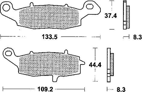 TRW Bremsbeläge MCB 682 Bremsbelag MCB 682 Bio-Standard