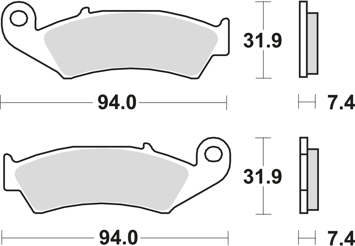 TRW Bremsbeläge MCB 574 Bremsbelag MCB 574 Bio-Standard