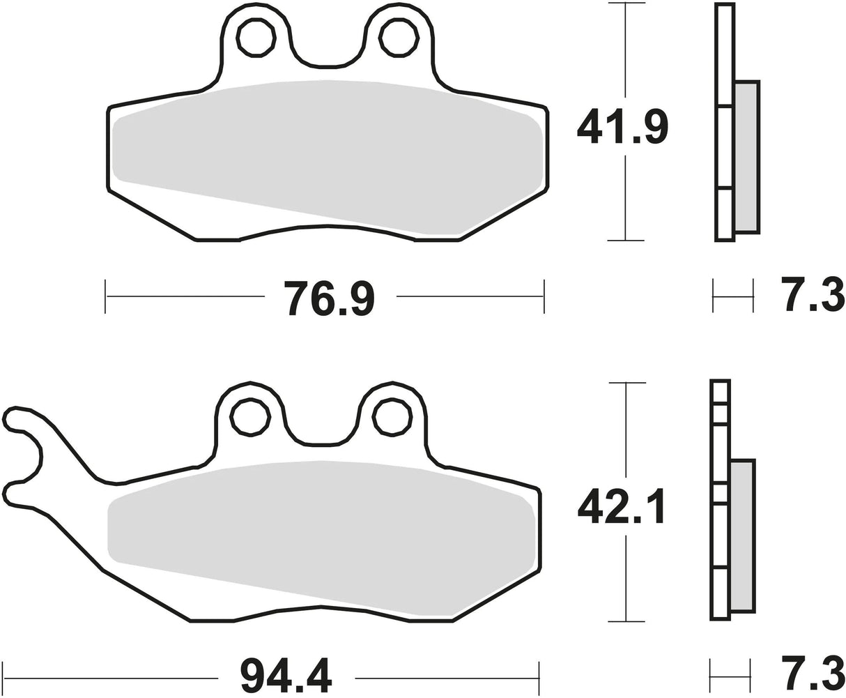 TRW Bremsbeläge MCB 664 Bremsbelag MCB 664 Bio-Standard