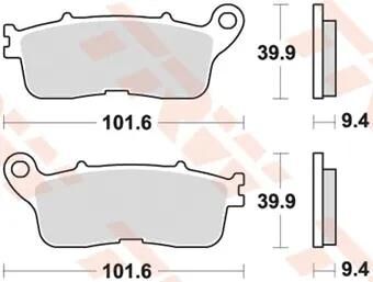 TRW Bremsbeläge MCB848 Bremsbelag MCB 848 SH Sintermetall
