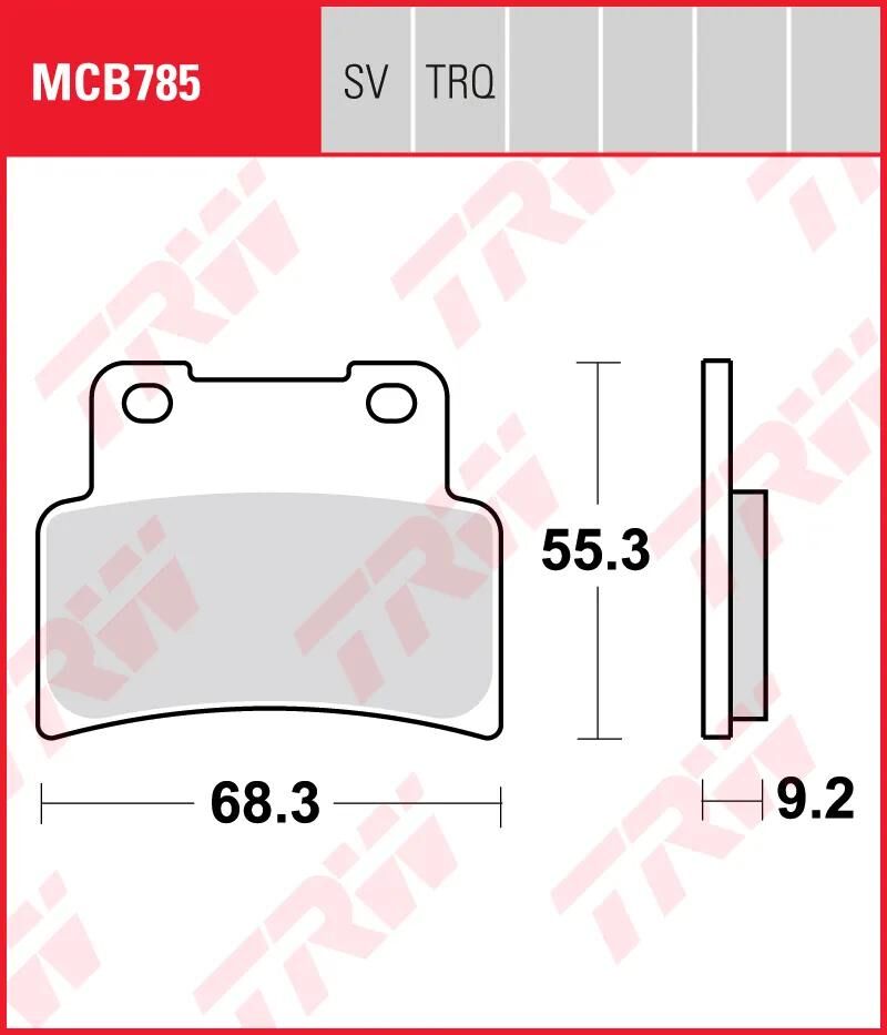 TRW Bremsbeläge MCB 785 Bremsbelag MCB 785 SV Sintermetall