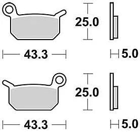 TRW Bremsbeläge MCB 750 Bremsbelag MCB 750 Si aus Sintermetall