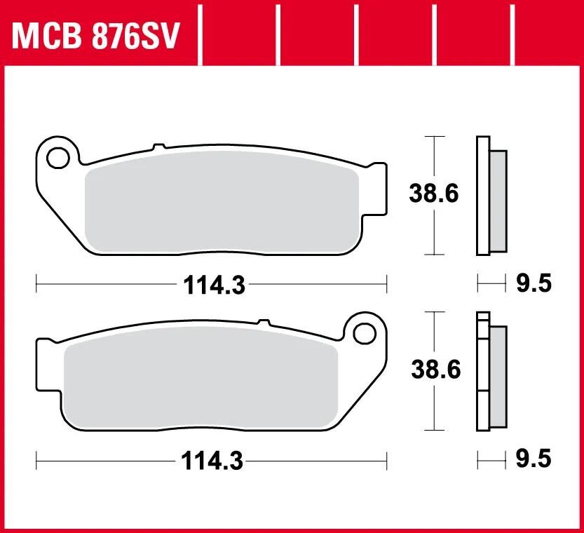 TRW Bremsbeläge MCB 876 Bremsbelag MCB 876 SV Sintermetall