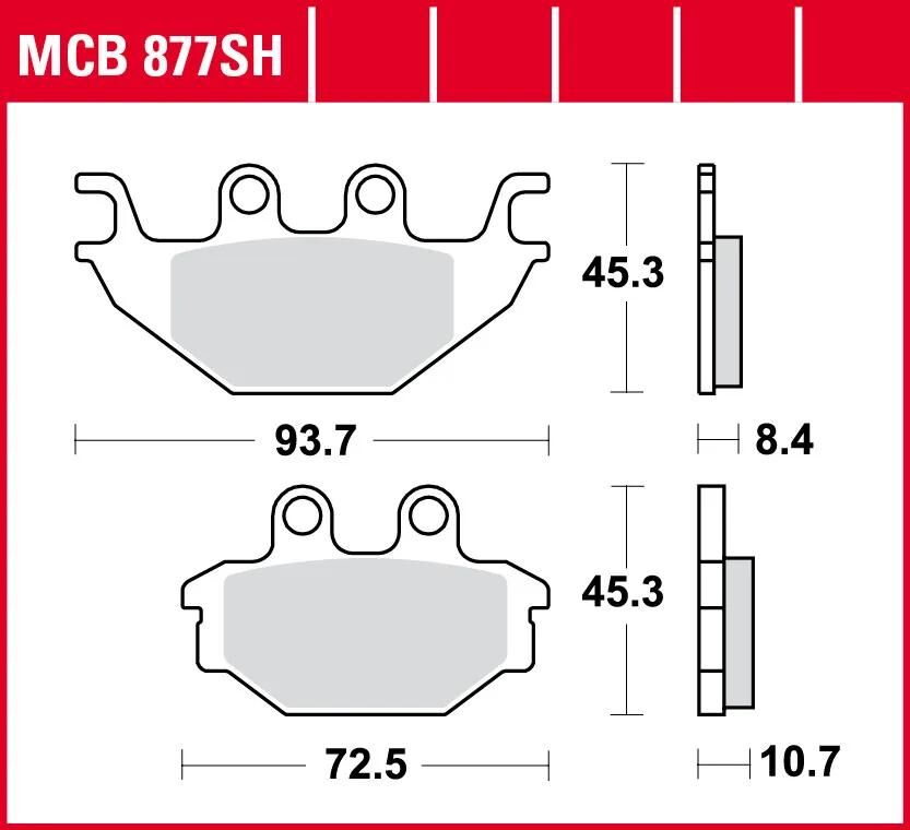 TRW Bremsbeläge MCB 877 Bremsbelag MCB 877 SH Sintermetall