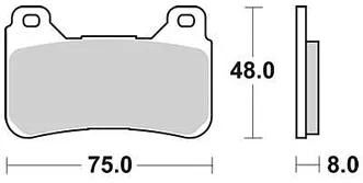 TRW Bremsbeläge MCB 755 Bremsbelag MCB 755 TRQ Sin.Metal Racing